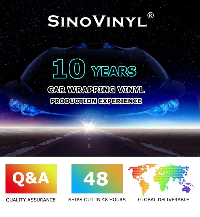 SINOVINYL 1~3 Years Durability Removable Self Adhesive Matte Transparent Color Auto Sticker Vinyl Wrap Car Headlight Tint Foil