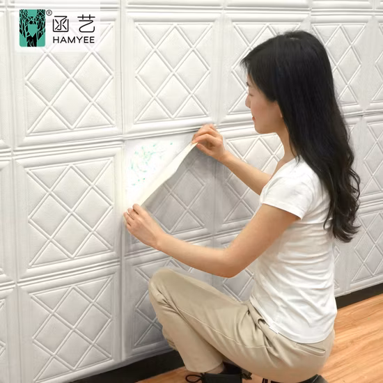 Luxuriöse wasserdichte Vinyl-Zimmer-selbstklebende Aufkleber für Zuhause, Innendekoration, PE-Papel, Tapiz, 3D-Schaum, Wandpaneel, Tapete, Ziegelstein
