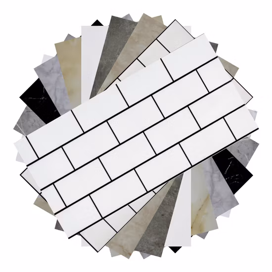 Marmor selbstklebende, ölbeständige Tapete, Heimdekoration, Küchenfliesen-Wandaufkleber, wasserdicht