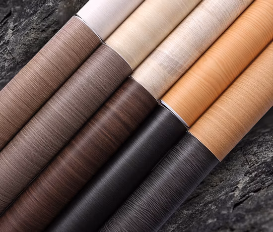 Gold und Silber gebürstete selbstklebende Tapete, Metallstrukturfolie, Möbelrenovierungsaufkleber