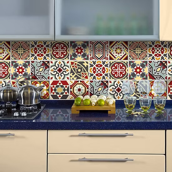 Hochwertiger feuerfester selbstklebender Wandaufkleber für die Küchendekoration