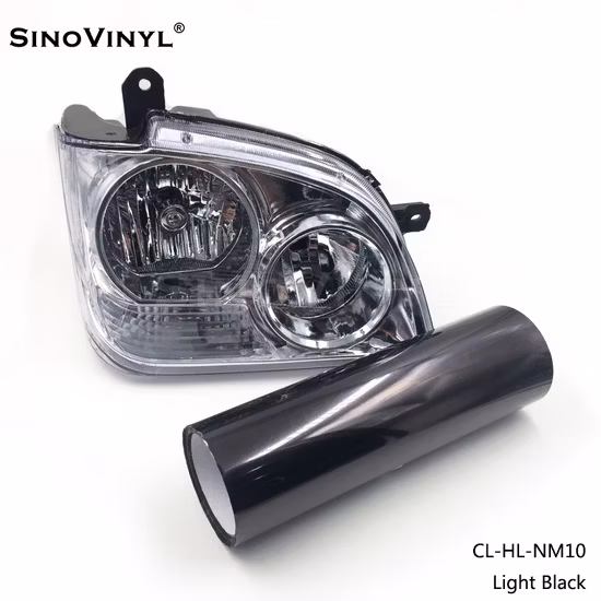 SINOVINYL 1 ~ 3 Jahre Haltbarkeit, abnehmbare, selbstklebende, matte, transparente Farbe, Auto-Aufkleber, Vinylfolie, Auto-Scheinwerfer-Tönungsfolie