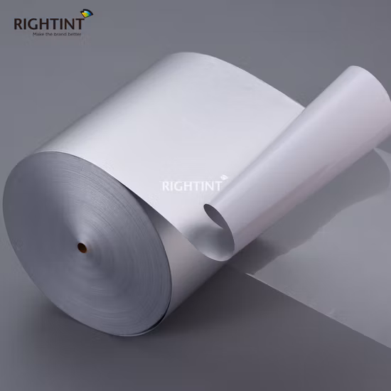 Verpackungsfolie, selbstklebender Aufkleber, Rightint-Papier aus metallisierter Aluminiumfolie