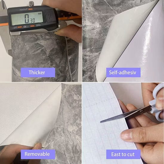 PVC-Vinyl-Wandaufkleber zum Abziehen und Aufkleben, selbstklebende Tapete
