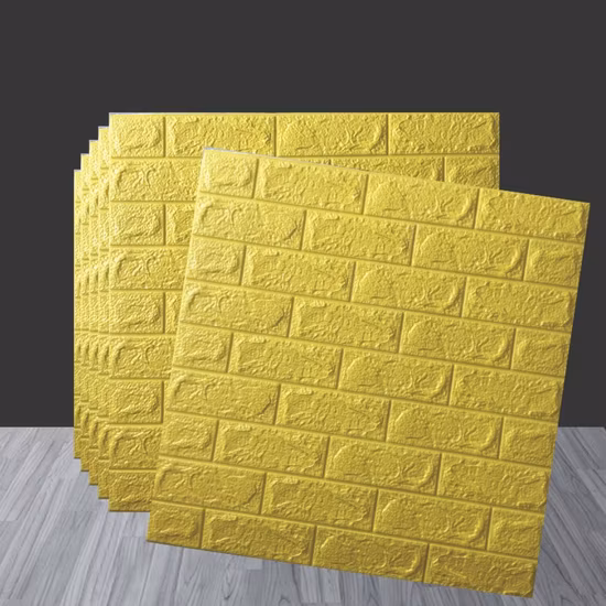 Wandaufkleber für Heimtextilien, reine Farbtapete, selbstklebende 3D-Massivziegelwand, wasserdichter Schaum, wasserfeste und Wandaufkleber